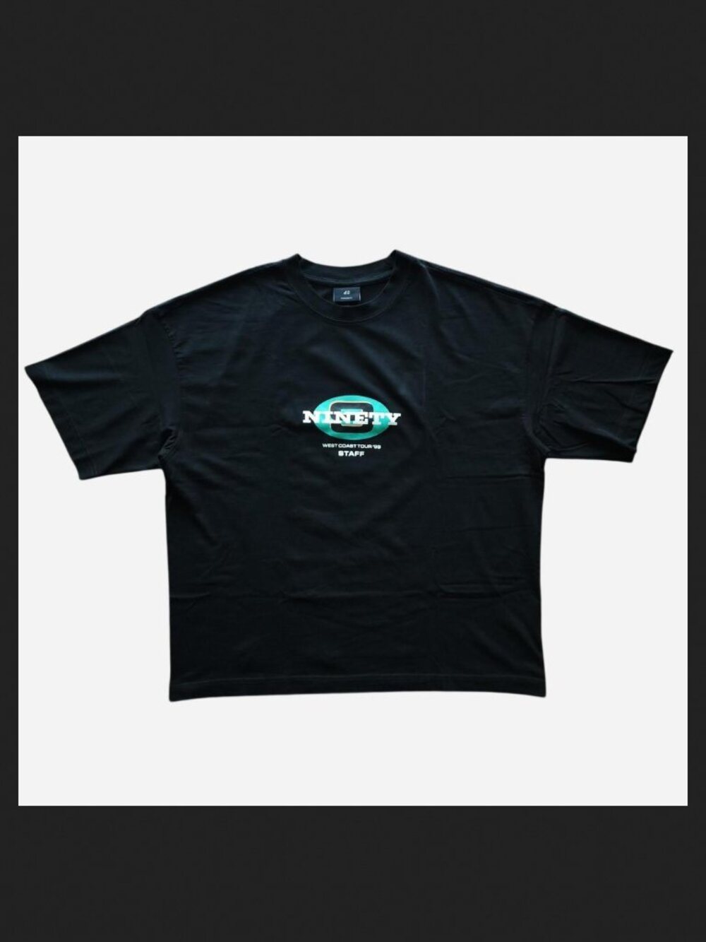 H&M Black Oversized Printed T-Shirt